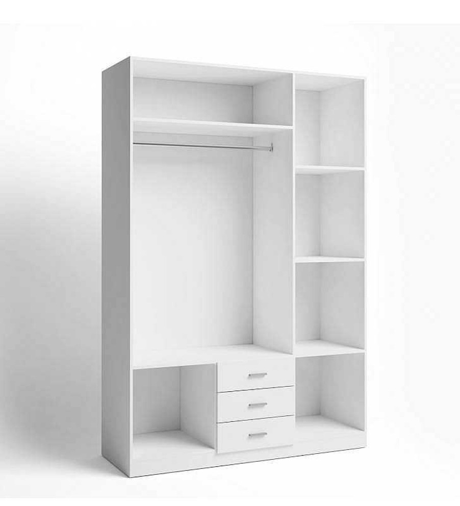 Dormitorio TOP MUEBLE Armarios | Armario Altea De 3 Puertas Y 3 Cajones Blanco